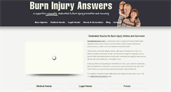 Desktop Screenshot of burninjuryanswers.com