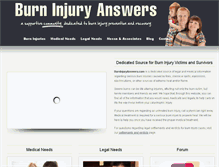 Tablet Screenshot of burninjuryanswers.com